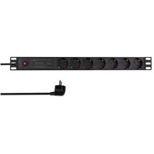 19" Steckdosenleiste mit Netzfilter & Überspannungsschutz, 1 HE, 7-fach PDU7C02