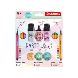 Stifte-Set Mini World PASTELlove, 18er Etui 77/5-9-5