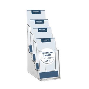 Tisch-Prospekthalter, 1/3 A4 hoch - 4 Fächer 350105