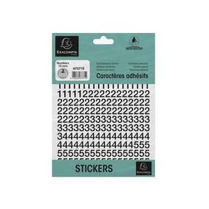 Selbstklebezahlen 0-9, 10 mm 67374E