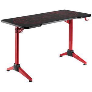Gaming-Schreibtisch mit RGB-Beleuchtung, Geo-Wabenmuster EO0043