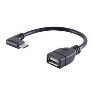USB 2.0 Adapter, USB-C Stecker abgewinkelt - USB-A Kupplung BS13-20016