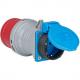 CEE-Adapter 230 V/16 A IP44 auf Schutzkontakt, Ansicht Steckdose 1081690
