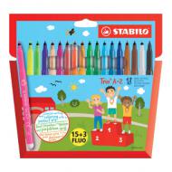 Fasermaler Trio® A-Z, 18er Etui - PACK SPECIAL