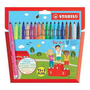 Fasermaler Trio® A-Z, 18er Etui - PACK SPECIAL F36432