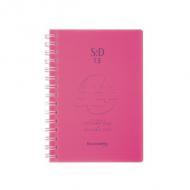 EXACOMPTA Agenda de poche SAD 13S, 2025 / 2026, 16 mois 1 semaine sur 2 pages, couverture Linicolor translucide, reliure spirale, 130 x 90 mm, septembre  décembre, 16 mois, papier ivoire, multilingue, (13447E)