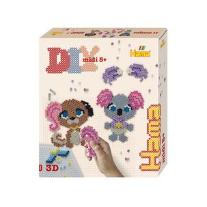 Bügelperlen midi "Tier Salon", Geschenkpackung, 3D 3255
