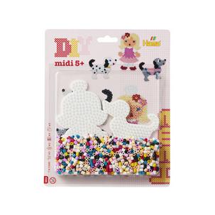Bügelperlen midi "Kleiner Hund/Puppe", im Blister 4214