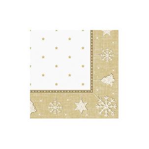 Weihnachts-Motivservietten "X-Mas", gold 88325