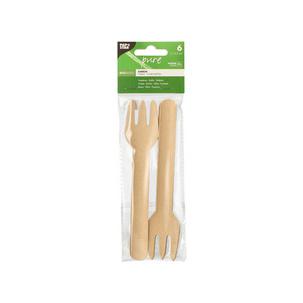 Papier-Gabeln "pure", natur 89025