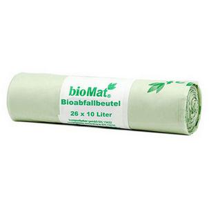 Symbolbild: Bioabfallbeutel "bioMAT", mit Tragegriff BBH-10-123-DIN
