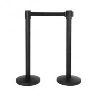 Absperrsystem RETRACTABLE schwarz - 2er Set