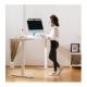 Sitz-/Steh-Schreibtisch E-TABLE, grau / weiß TTS12080GB