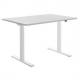 Sitz-/Steh-Schreibtisch E-TABLE, weiß / ahorn TTS18080WB