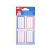 Buchetiketten 36 x 56 mm, rot/blau