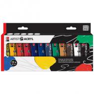 Acrylfarben-Set "ARTIST ACRYL", 12 x 22 ml Tube