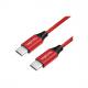 Symbolbild: USB 2.0 Anschlusskabel, USB-C Stecker - USB-C Stecker, rot CU0155
