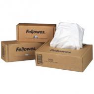 Fellowes Abfallsack für Aktenvernichter, bis 75 Liter Auffangvolumen von 53 bis 75 Liter, transparent, Maße: (B)460 x (H)920 mm, für Fellowes Modelle der Serie 125 / 225, Fortishred Serie 2250, beinhaltet: 50 Stück (36054 / CRC36054)
