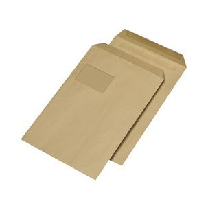 Versandtasche C5, braun, mit Fenster links 30006880