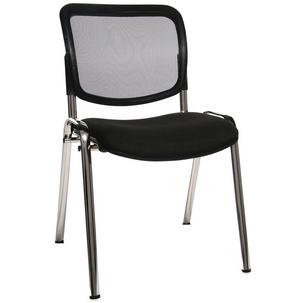 Besucherstuhl "Net Point Visit chrom", orange NZ900 G26