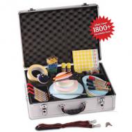 magnetoplan Moderationskoffer "Kompakt", gefüllt über 2.100 Einzelteile, robuster Aluminium-Koffer, inkl. Trageriemen und Schlüssel, Maße: (B)470 x (T)165 x (H)340 mm (1111511)