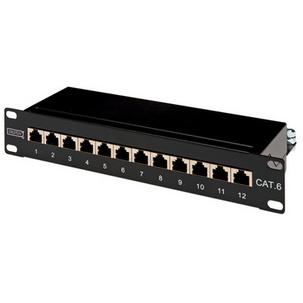10" Patch Panel, 12 Port, schwarz DN-91608S