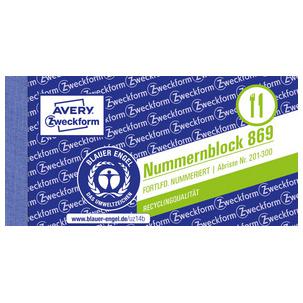 Nummernblock 869 869-10-1