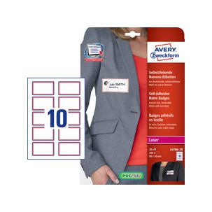 Namensetiketten, mit rotem Rahmen L4787-20