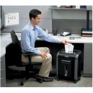 Fellowes Aktenvernichter Powershred 79Ci, Partikel 3,9 x 38 mm, Schnittleistung: 16 Blatt, Auffangvolumen: 23 Liter, Arbeitsbreite: 230 mm, Sicherheitsstufe: P-4 / O-3 / T-4, vernichtet CDs / Kreditkarten / Heft- / Büroklammern, schwarz / silber, Maße: (B)382 x (T)270 x (H)556 mm (4679001 / 4679701)