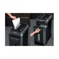 Fellowes Aktenvernichter Powershred 99Ci, Partikel 3,9 x 38 mm, Schnittleistung: 18 Blatt, Auffangvolumen: 34 Liter, Arbeitsbreite: 230 mm, Sicherheitsstufe: P-4 / O-3 / T-4, vernichtet CDs / Kreditkarten / Heft- / Büroklammern, schwarz /  silber, Maße: (B)290 x (T)440 x (H)640 mm (4691001 / 4691701)