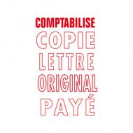 COLOP Textstempel Printer 20 "COPIE", mit Textplatte avec plaque de texte, botier plastique, auto-encreur, avec cassette dencrage rouge, taille dempreinte: 14 x 38 mm, cassette dencrage de rechange adaptée: E / 20 (100655 /  110588)