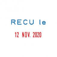 Abdruckbeispiel "RECU le"