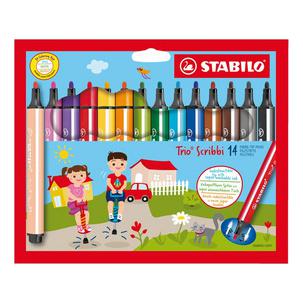 Fasermaler Trio® Scribbi, 14er Kartonetui 368/14-01