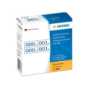 Symbolbild: Nummern-Etiketten, zweifach 4887