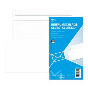 Briefumschläge Kompakt 125 x 229 mm, ohne Fenster, Kleinpackung 30022376