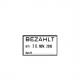 Abdruckbeispiel, Bezahlt + Kasse,Scheck,Bank 73348