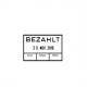 Abdruckbeispiel, Bezahlt + Kasse,Scheck,Bank 73348