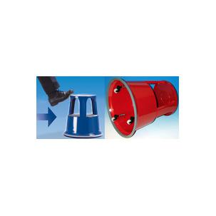 Detailansich: auf 3 Federn gelagerte Gleitrollen 212 112