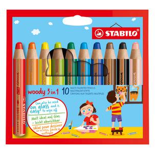 Multitalentstift woody 3 in 1, 10er Kartonetui 880/10-2