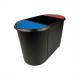 Papierkorb "the triple", schwarz / gelb / blau H6103597