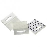 3M ScotchPad Hang-Tabs 1076, Rundloch, 50,8 x 50,8 mm selbstklebende Aufhänger für die hängende Warenpräsentation Tragkraft: ca. 340 g, transparent, Lochdurchmesser: 10 mm 10 Stück je Block beinhaltet: 50 Blöcke  10 Stück (62014 / 1076T5050 / 70-0701-6013-3 / 7000051800)