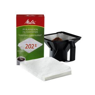 Symbolbild: Pyramiden-Filtertüten 202s in Anwendung 0-1102-02