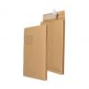 Faltenversandtaschen C4, braun, mit Fenster links