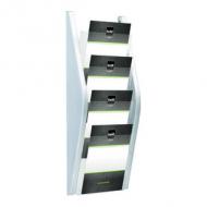 4er Wand-Prospekthalter "the arc", silber