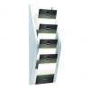 4er Wand-Prospekthalter "the arc", silber