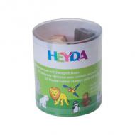 Motivstempel-Set "Zootiere", in Klarsicht-Runddose