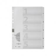 Karton-Register Zahlen 1 - 5