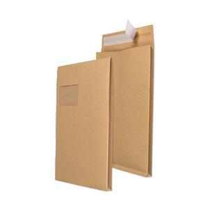 Faltenversandtaschen C4, braun, mit Fenster links 30007067