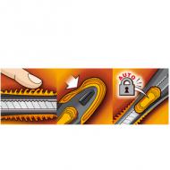 Griffzone aus Softmaterial - selbstblockierender Schieber