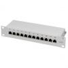 10" Patch Panel Kat. 6, lichtgrau